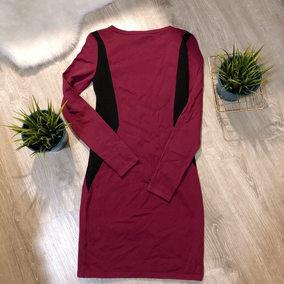 KENNETH COLE Maroon / Burgundy Sweater Dress XS - Picture 4 of 5